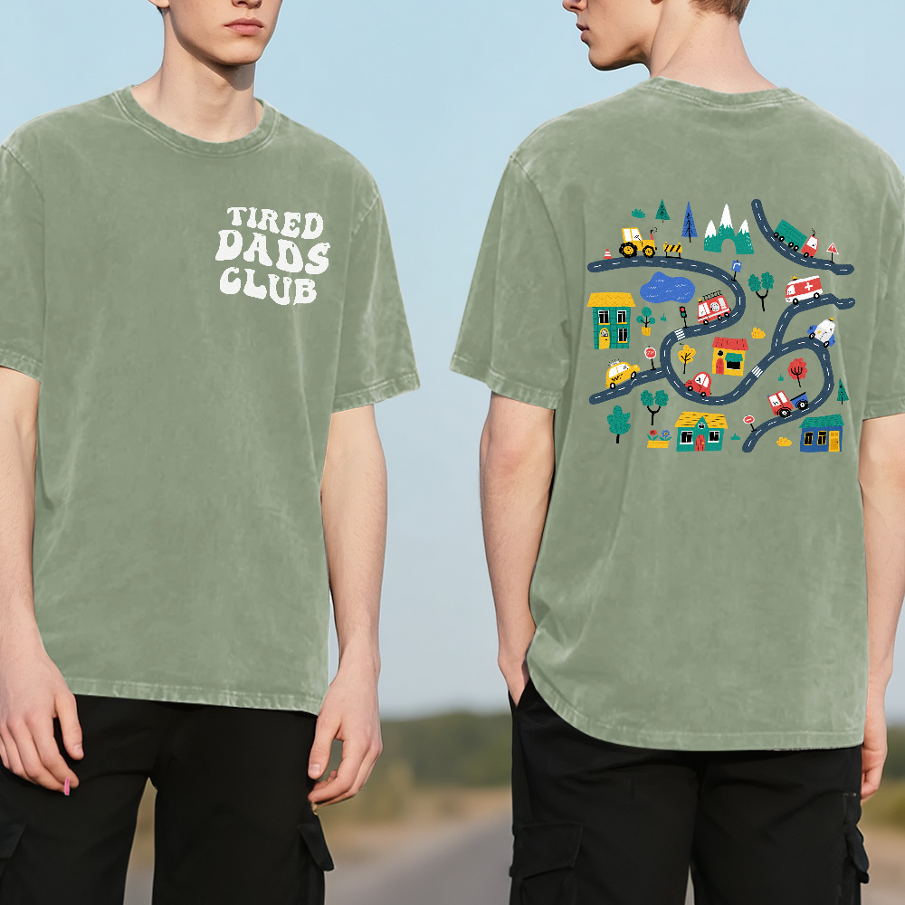 Custom Dads Club Photo Multicolor T-Shirt Personalized Text Shirt for Fathers Day Gift - MyPhotoSocksAu