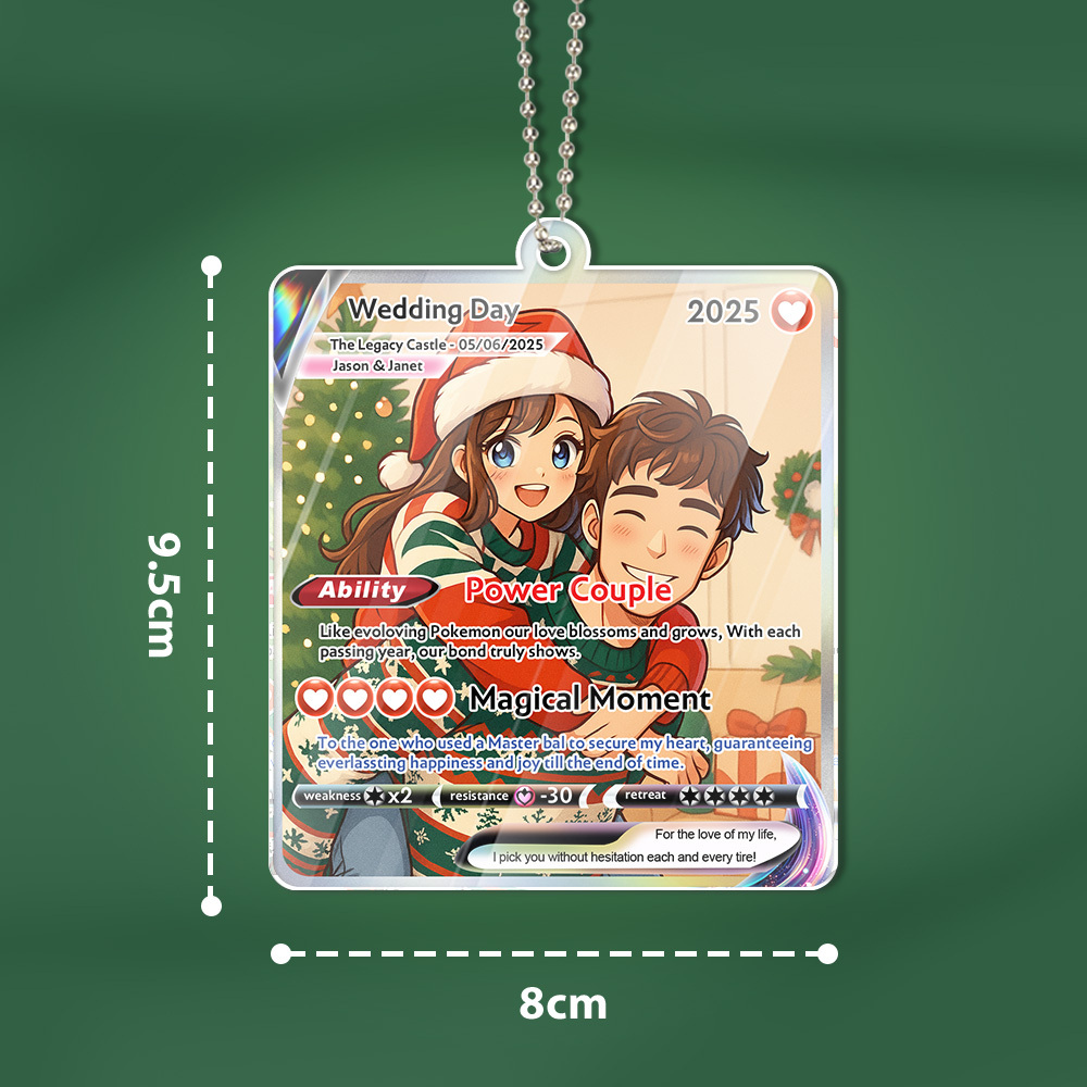 Christmas Gifts Custom Acrylic Car Ornament Bag Chrams Custom Shaped Gift For Dad Mom - MyPhotoSocksAu