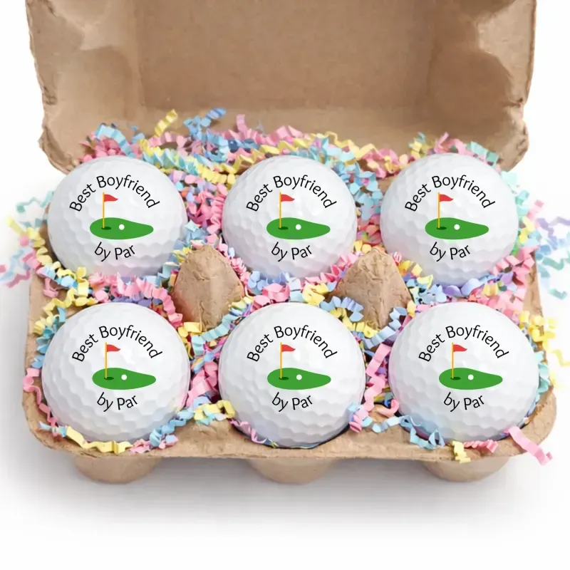 Easter Golf Ball Gift Set-6 Pack Golf Balls in Egg Carton | Funny Easter Golf Gift I Golfer Easter Basket Stuffer | Unique Golf Gift for Men Women - MyPhotoSocksAu