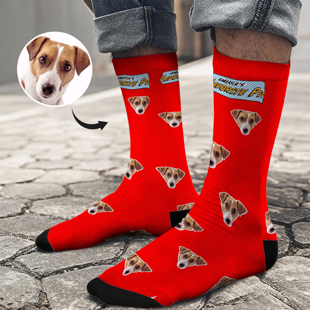 Christmas Socks Custom Face Socks Personalized Funny Hat Custom Design Best Gift Idea for Xmas - MyPhotoSocksAu