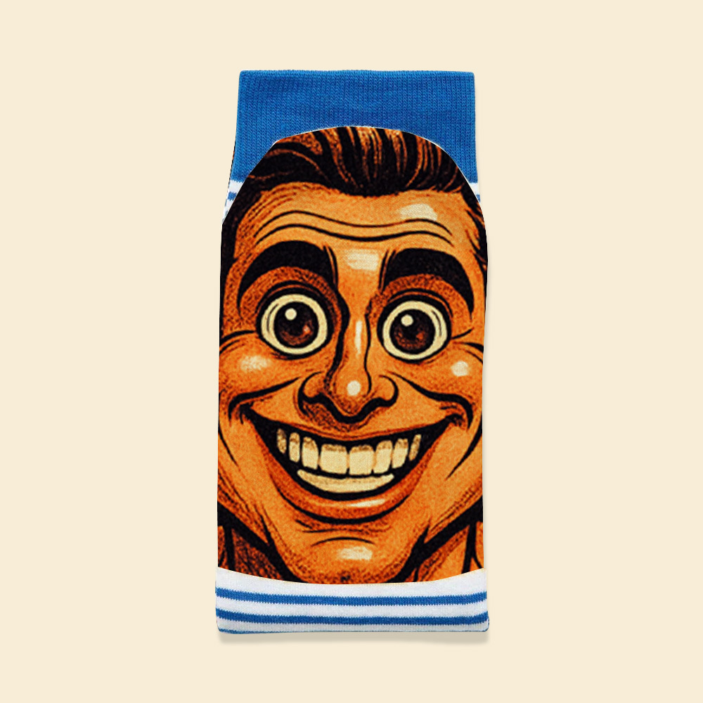 Custom Face Funny Socks Cartoon Style Photo Gifts for Him Her - MyPhotoSocksAu
