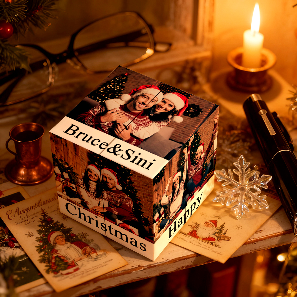 Custom Photo Rubic's Cube Infinity Photo Cube Folding Couple Photo Cube Gifts For Christmas Gifts - MyPhotoSocksAu