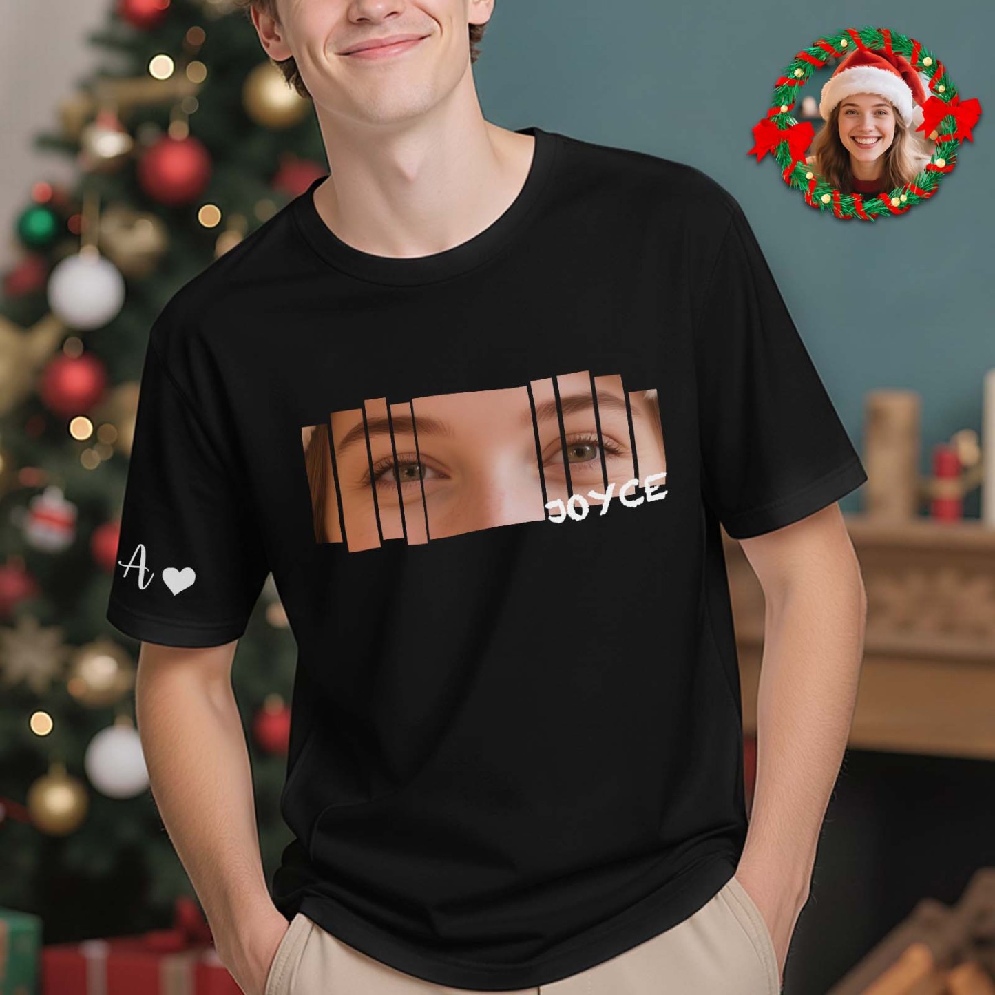 Christmas Gifts Custom Eyes Shirt Girlfriend Eyes Tee Personalized Photo and Name - MyPhotoSocksAu