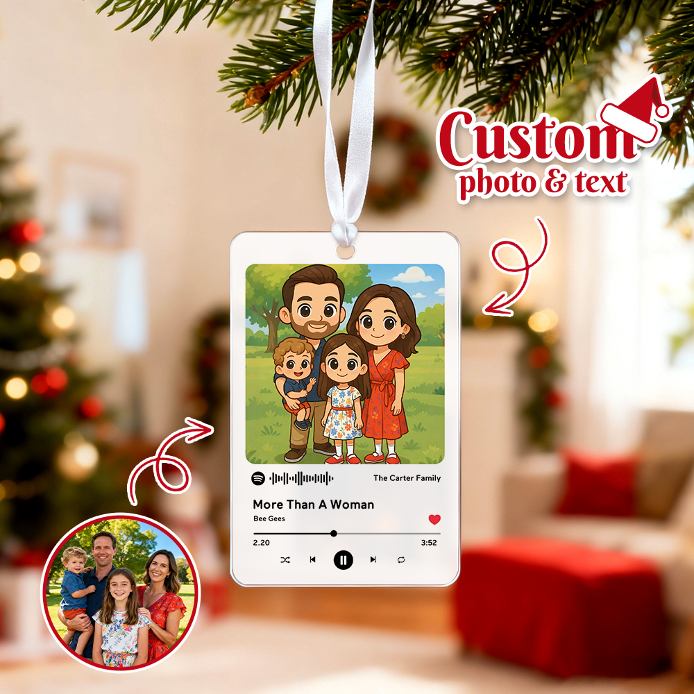 Photo Car Ornament Christmas Gifts Car Ornament Personalized Gifts for Him Custom Couple Ornament - MyPhotoSocksAu