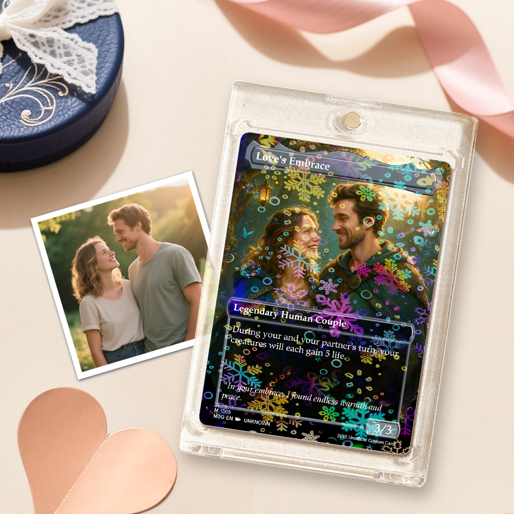 Custom Cute Pet Trading Card Personalized Cartoon Acrylic Card Gift With Optional Film Styles - MyPhotoSocksAu