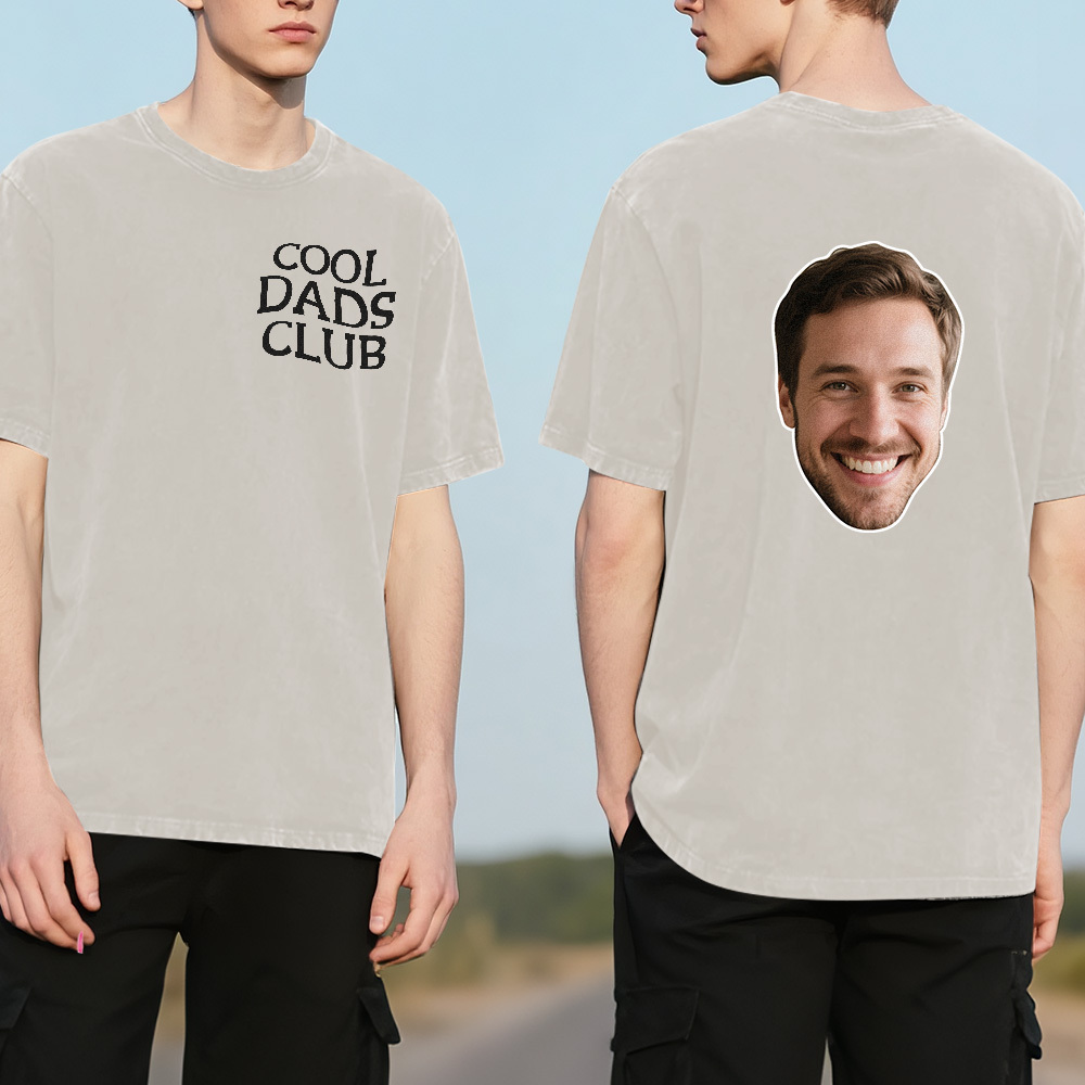 Custom Cool Dads Club T-Shirt Personalized PhotoShirt Multicolor Father's Day Gift Shirt - MyPhotoSocksAu