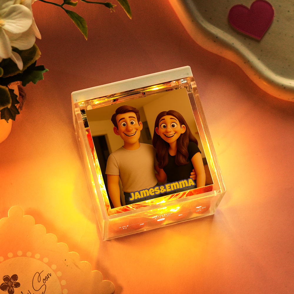 Custom Anime Mini Vinyl Record Player Photo Automatic Music Player Personalized Gifr For Lover - MyPhotoSocksAu