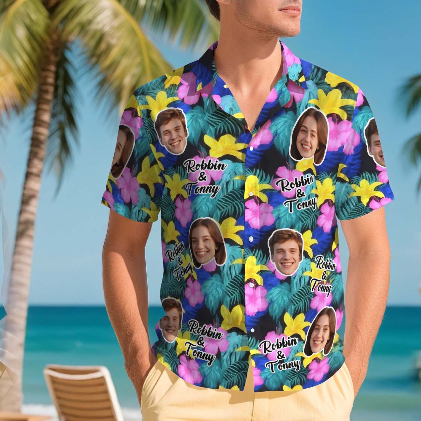 Custom Hawaiian Shirts Two Face Shirt Aloha Lush Tropical Foliage Men Hawaiian Shirt Gift for Summer Vibe Holiday - MyPhotoSocksAu