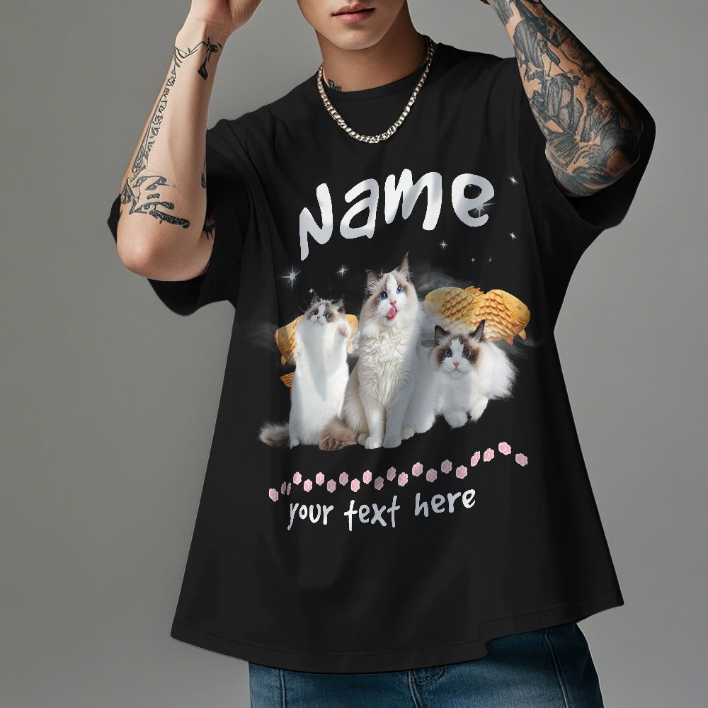 Custom Photo Vintage Retro Dog T-Shirt Personalized Cute Dog Photo T-shirt Gift Idea - MyPhotoSocksAu