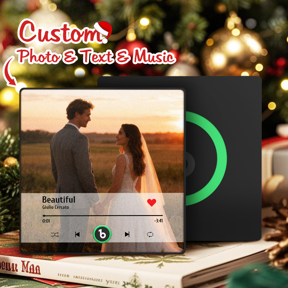Custom Music Fridge Magnet Music Album Fridge Magnet Photo Music Wall Photo Christmas Gifts Music Movement That Can Be Played Gift Idea - MyPhotoSocksAu