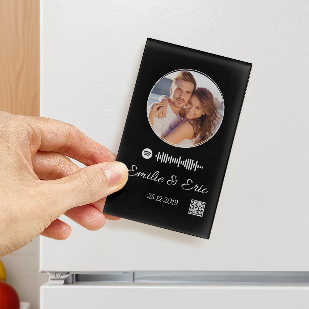 NFC Music Acrylic Fridge Magnet Custom Music Song Fridge Magnet Personalized Music Fridge Magnet Can Play Songs - MyPhotoSocksAu