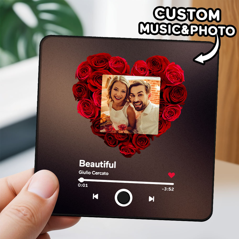 Personalized Photo Album Fridge Magnet Music Wall Photo Sticker Music Movement That Can Be Played Without Cell Phone Music Fridge Magnet Pro Can Play Songs