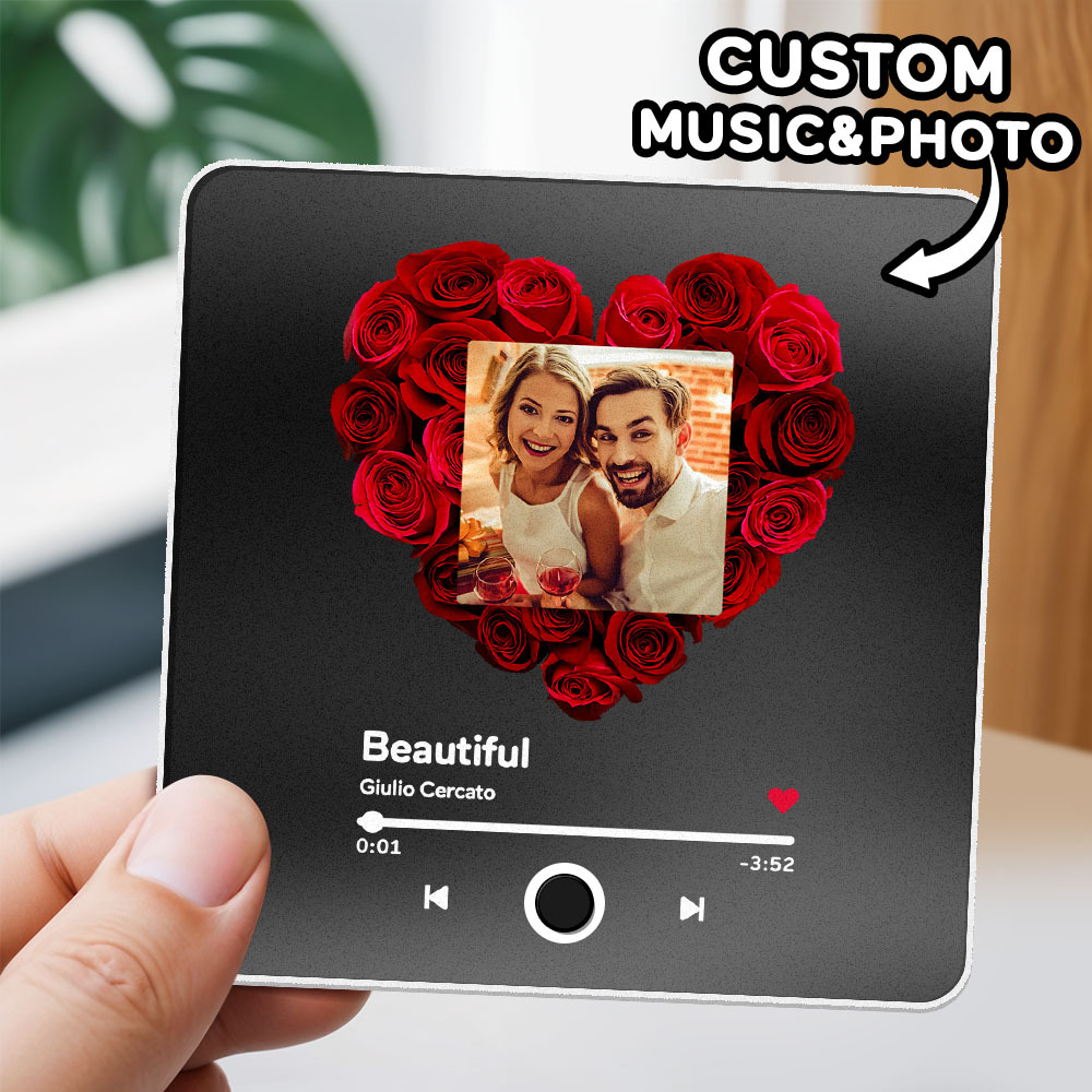 Personalized Mother's Day Photo Album Fridge Magnet Music Wall Photo Sticker Music Movement That Can Be Played Without Cell Phone Music Fridge Magnet Pro Can Play Songs - MyPhotoSocksAu