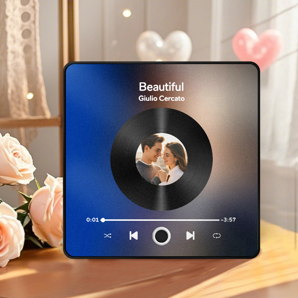 Custom Valentines Photo Album Fridge Magnet Music Wall Photo Sticker Music Movement That Can Be Played Without Cell Phone Music Fridge Magnet Pro Can Play Songs Couple Gift - MyPhotoSocksAu