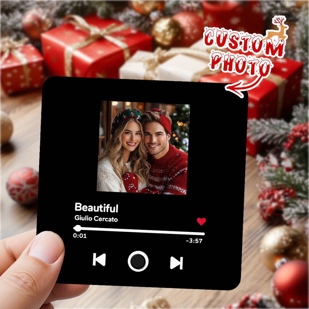 Personalized Photo Album Fridge Magnet Music Wall Photo Sticker Music Movement That Can Be Played Without Cell Phone Music Fridge Magnet Pro Can Play Songs Valentines Gift