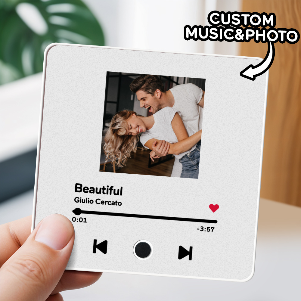 Personalized Photo Album Fridge Magnet Music Wall Photo Sticker Music Movement That Can Be Played Without Cell Phone Music Fridge Magnet Pro Can Play Songs