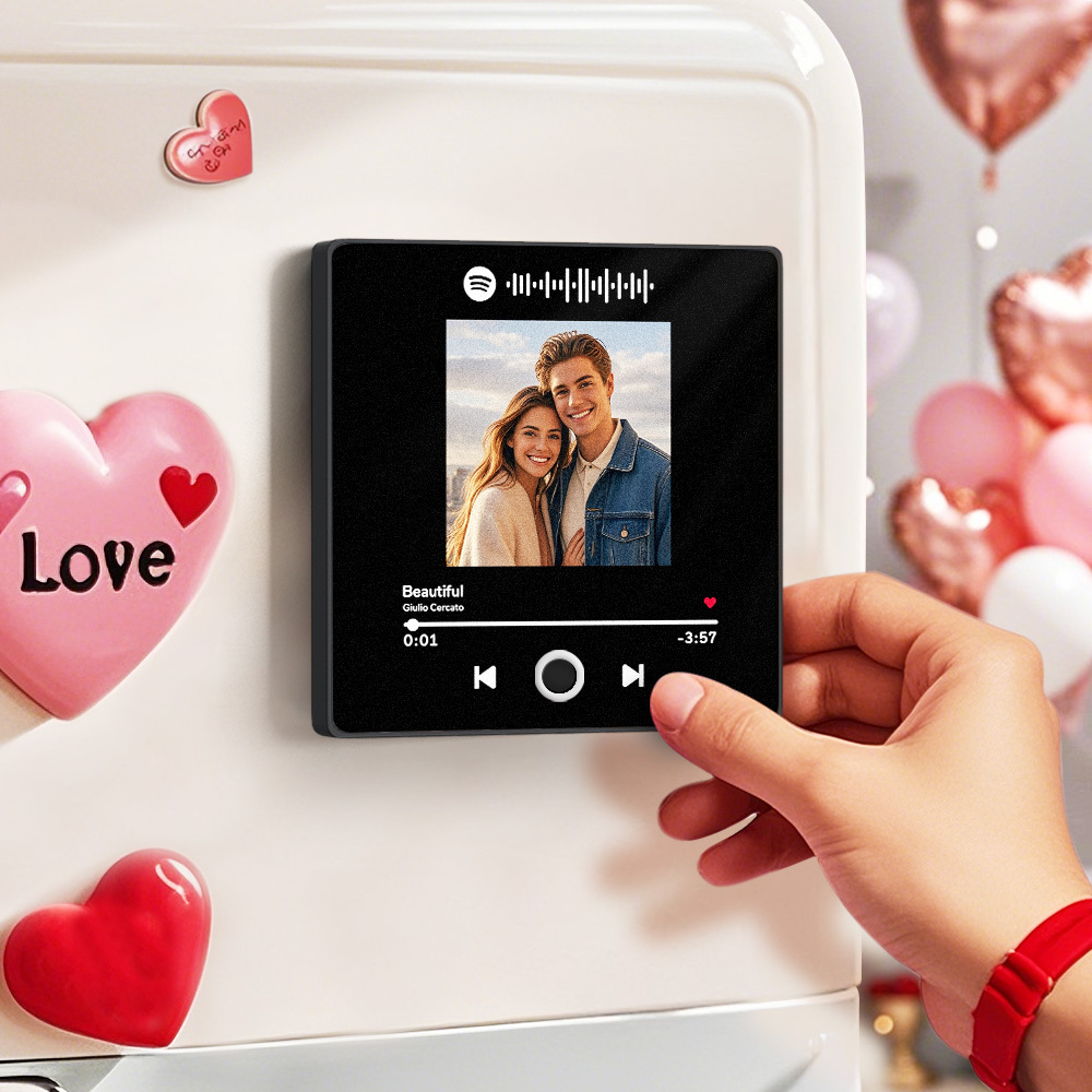 Personalized Photo Album Fridge Magnet Music Wall Photo Sticker Music Movement That Can Be Played Without Cell Phone Music Fridge Magnet Pro Can Play Songs Valentines Gift - MyPhotoSocksAu