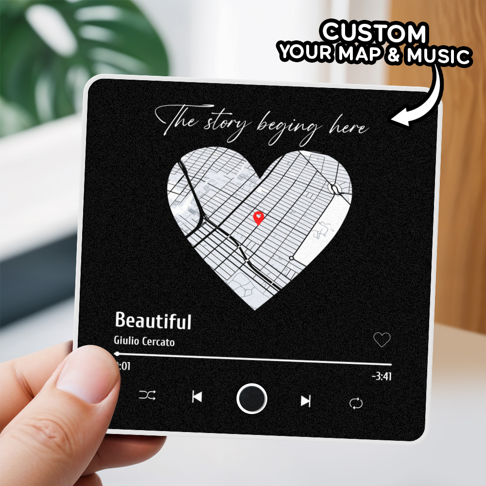 Customized Music Fridge Magnet Personalized Photo Fridge Magnet Can Play Songs - MyPhotoSocksAu