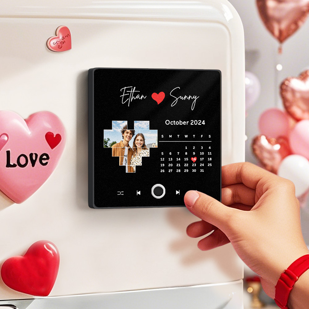 Personalized Photo Album Fridge Magnet Music Wall Photo Sticker Music Movement That Can Be Played Without Cell Phone Music Fridge Magnet Pro Can Play Songs Valentines Gift - MyPhotoSocksAu