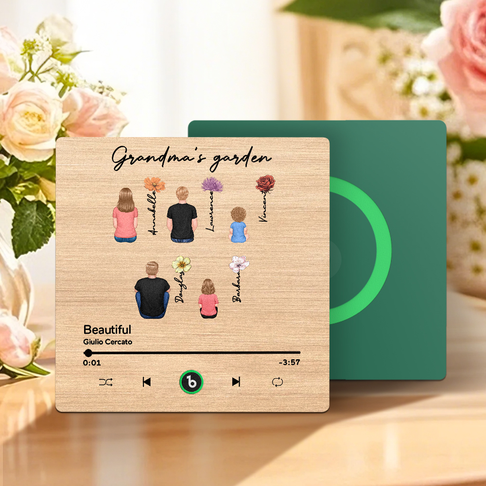 Mother's Day Custom Music Fridge MagnetMusic Wall Photo Sticker That Plays Music Without Cell Phone Multiple Styles - MyPhotoSocksAu