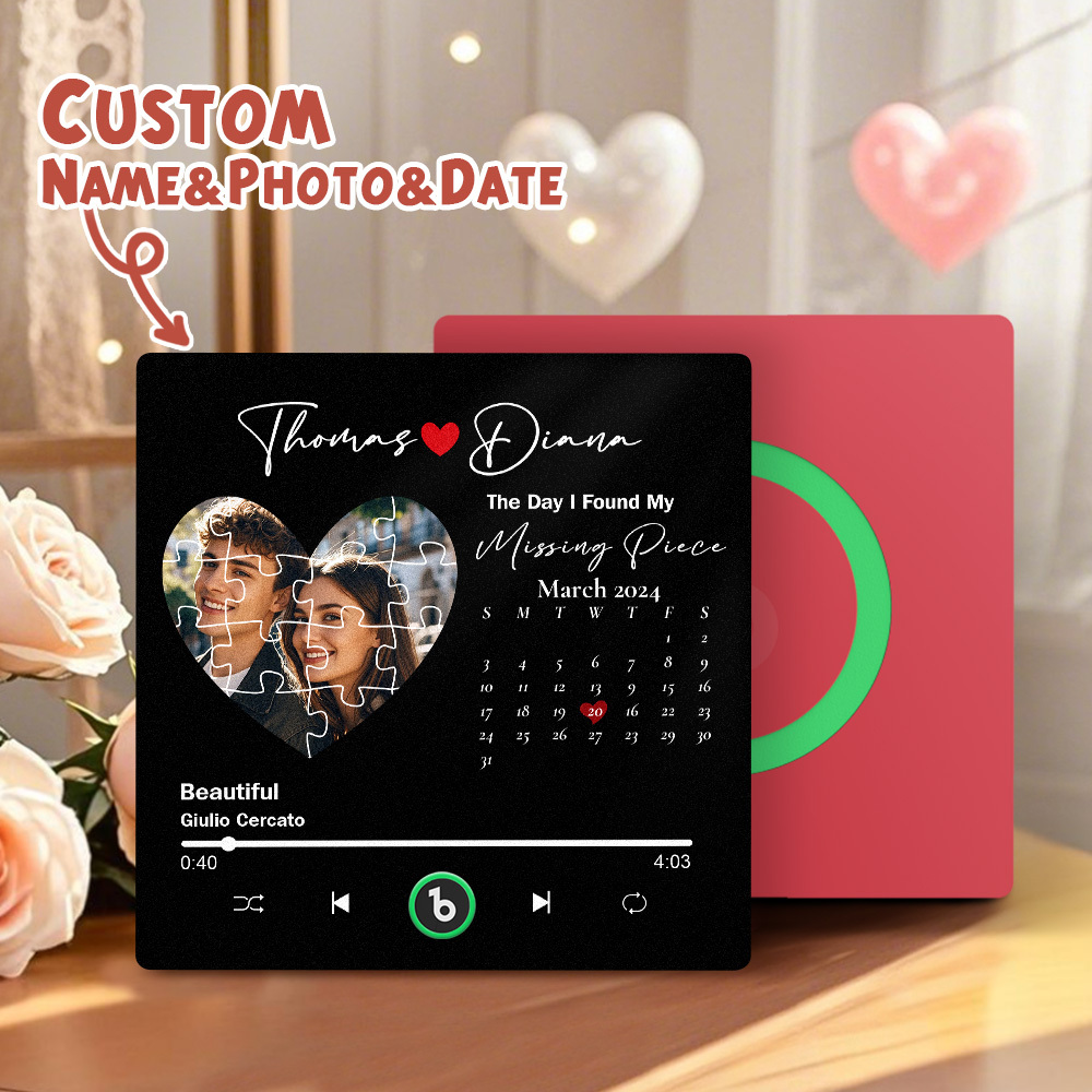 Custom Music Fridge Magnets Custom Music Fridge Magnet Colorful Frame Album Fridge Magnet Can Play Songs Gift for Lover - MyPhotoSocksAu