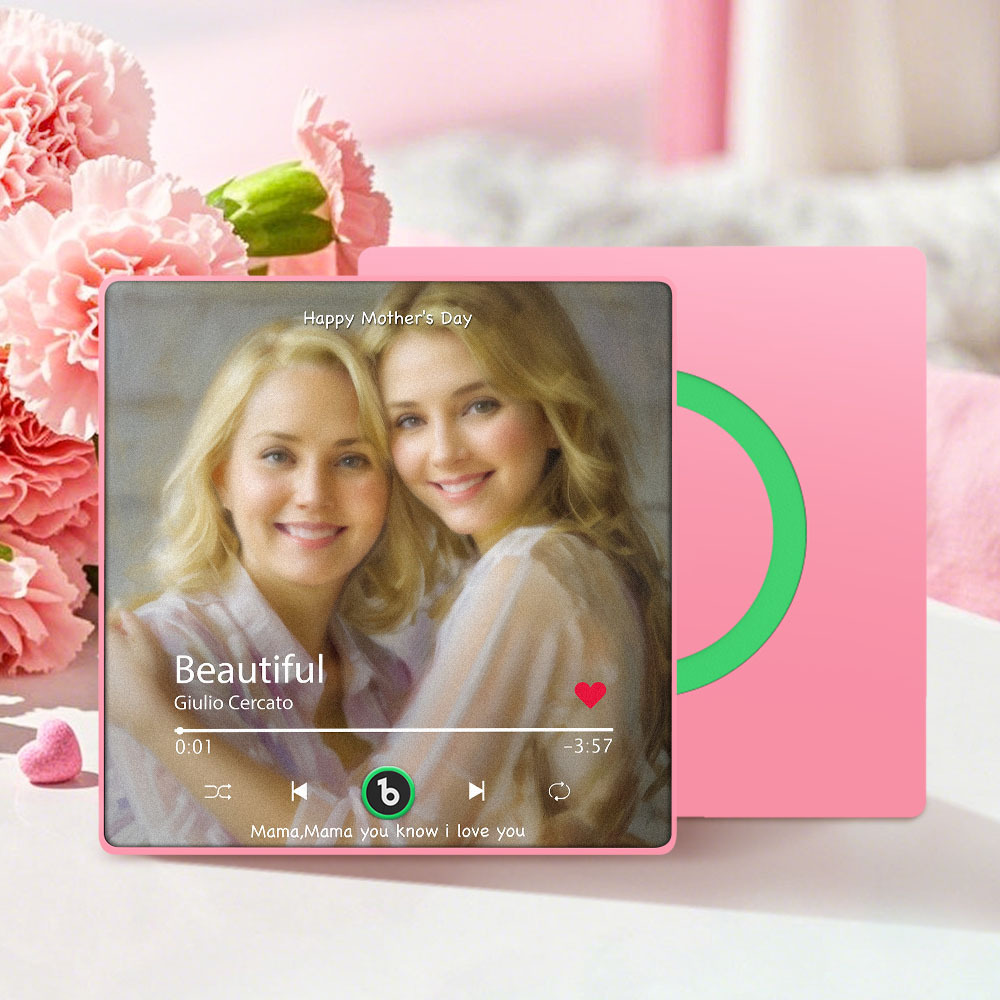 Personalized Mother's Day Music Fridge Magnet Oil Painting Effect Custom Photo Frame Gift for Mom - MyPhotoSocksAu