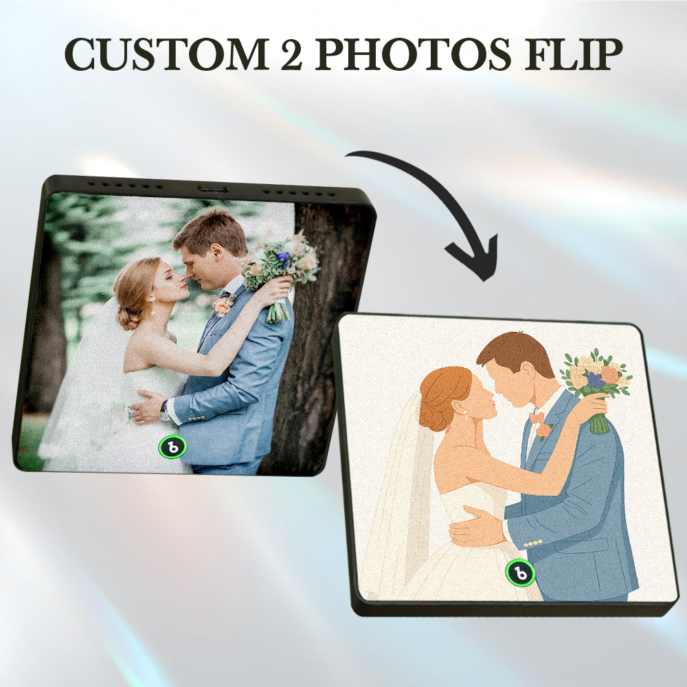 Custom Photo Portrait Lenticular Music Fridge Magnet Personalized Gift - MyPhotoSocksAu
