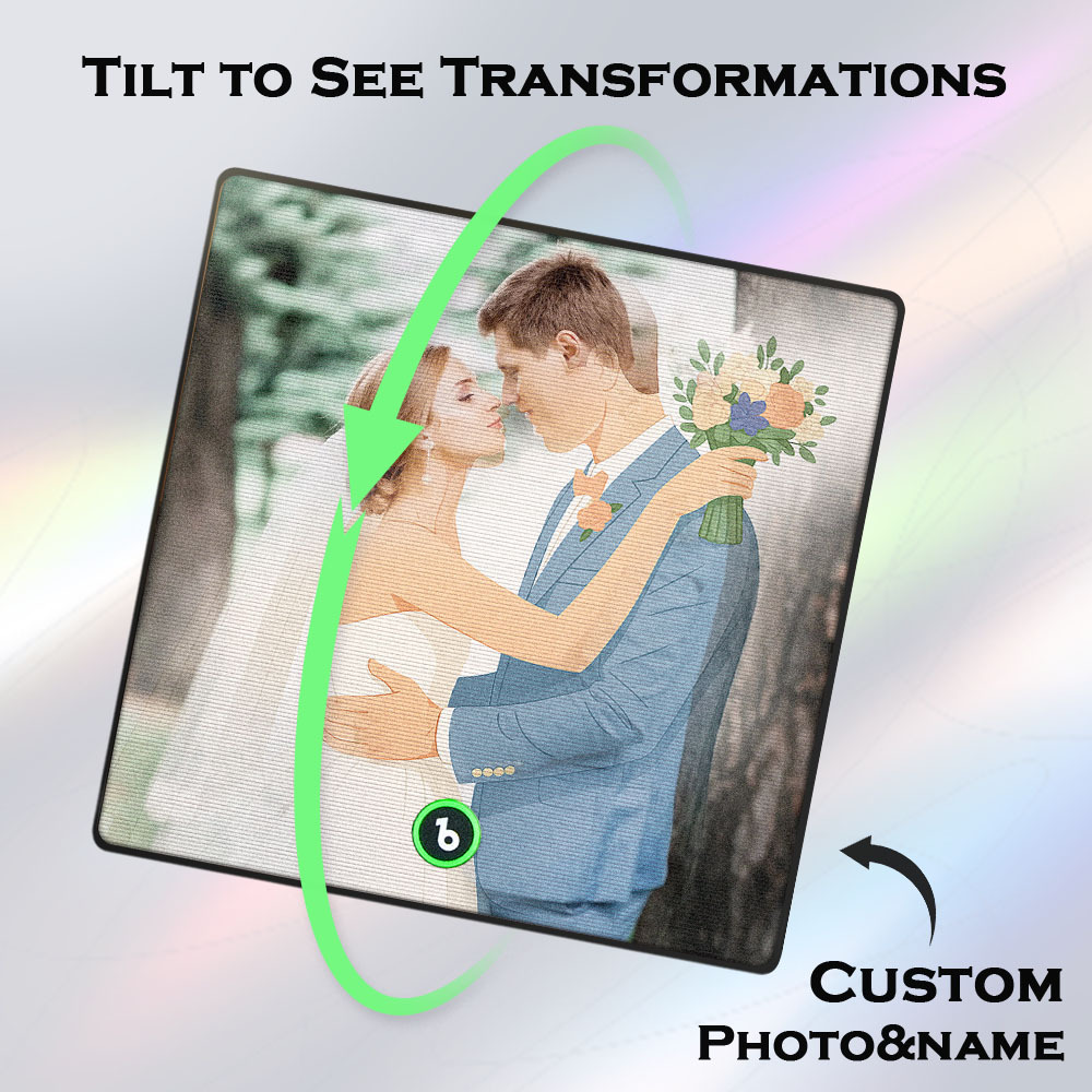 Custom Photo Portrait Lenticular Music Fridge Magnet Personalized Gift - MyPhotoSocksAu