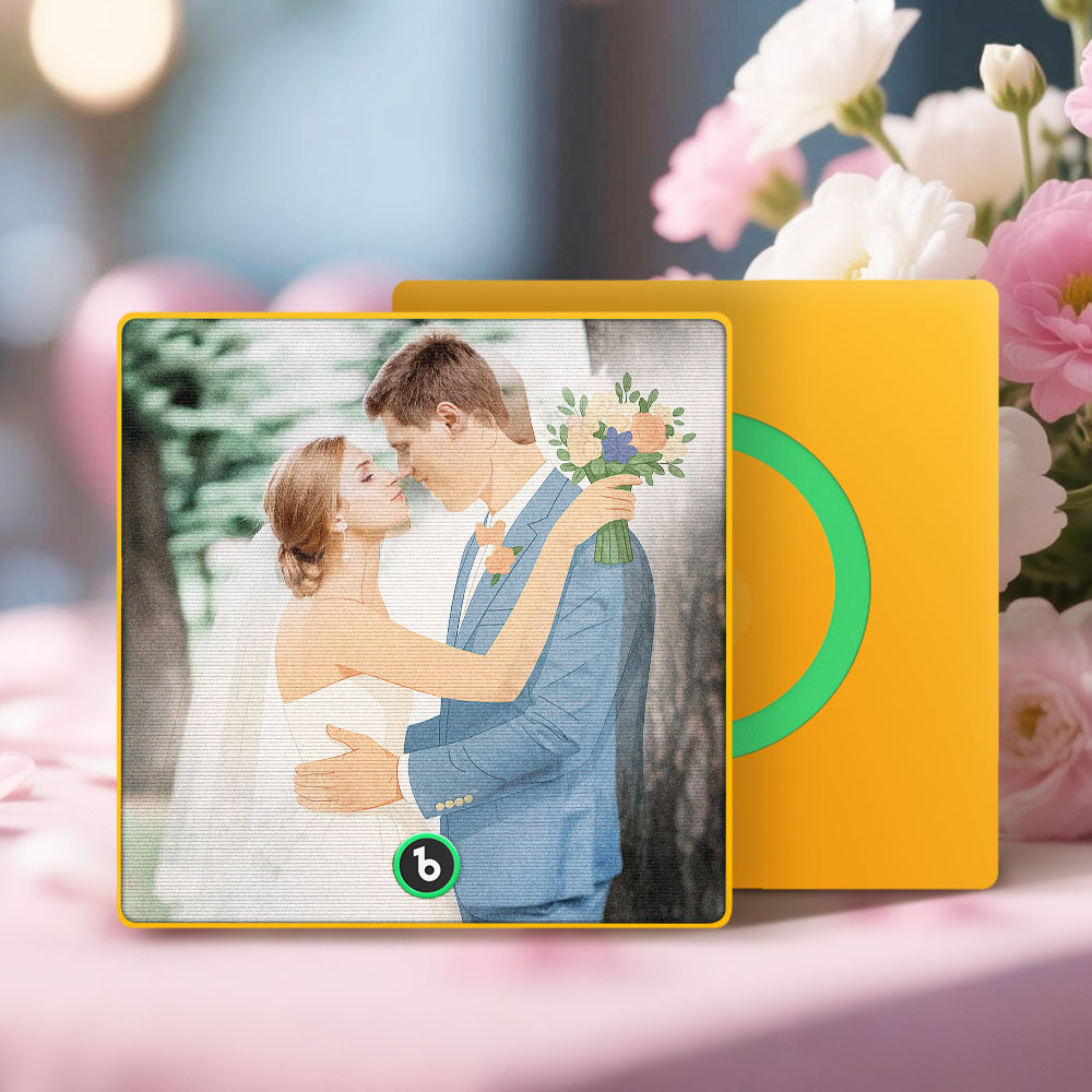 Custom Photo Portrait Lenticular Music Fridge Magnet Personalized Gift - MyPhotoSocksAu