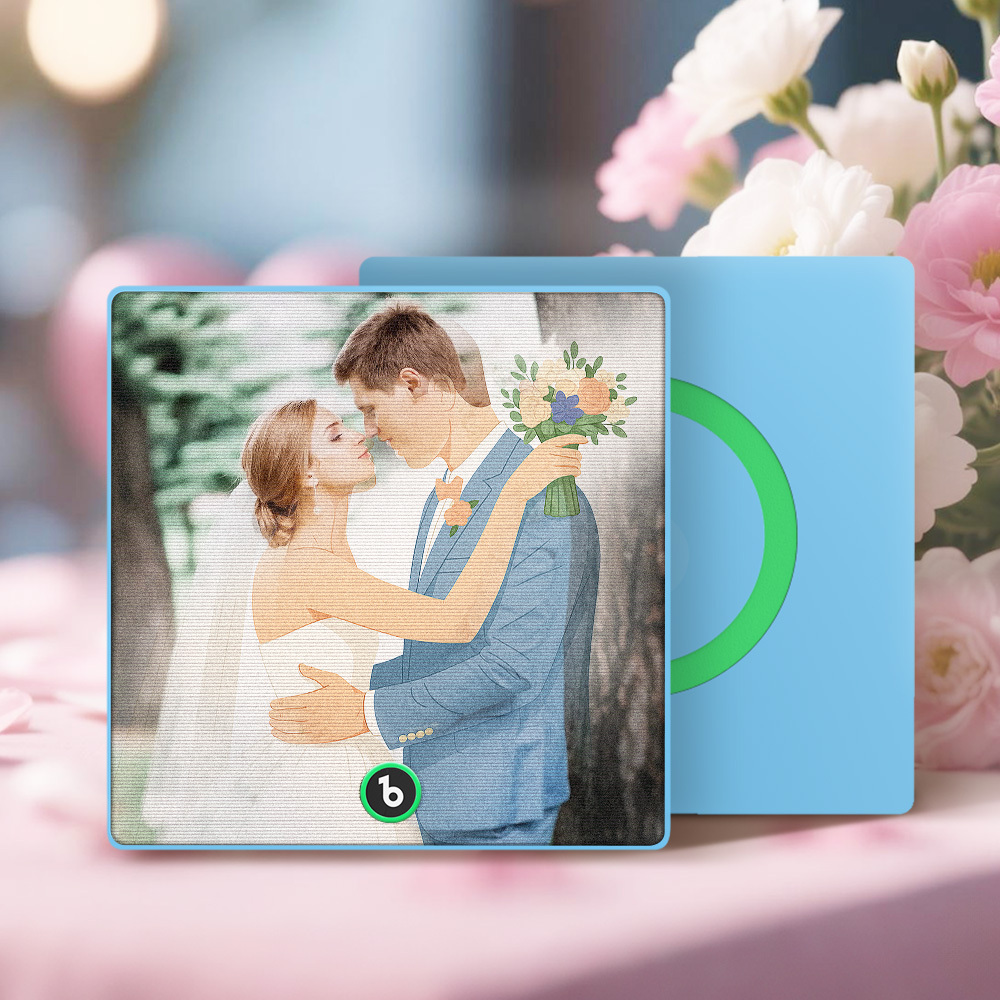 Custom Photo Portrait Lenticular Music Fridge Magnet Personalized Gift - MyPhotoSocksAu