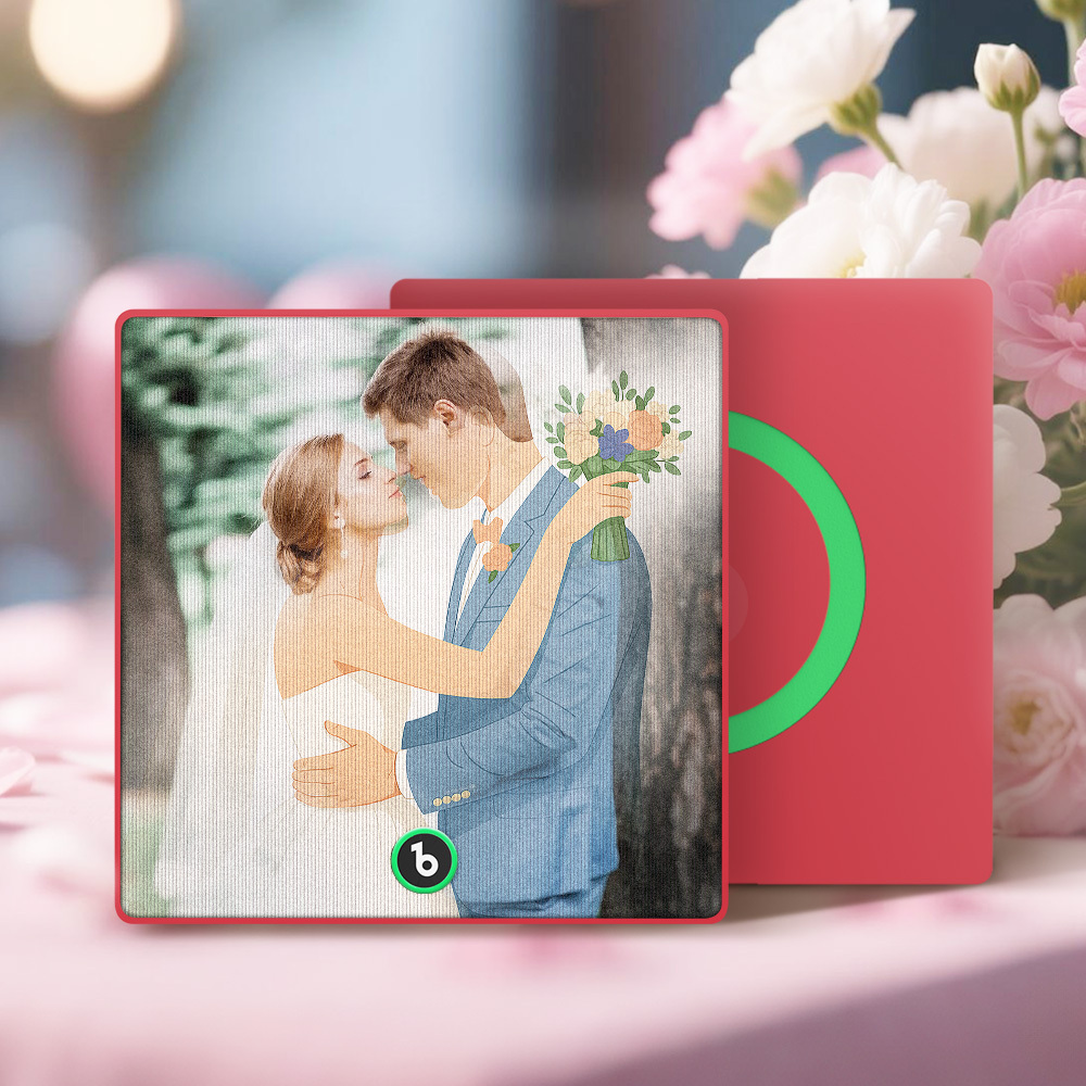 Custom Photo Portrait Lenticular Music Fridge Magnet Personalized Gift - MyPhotoSocksAu