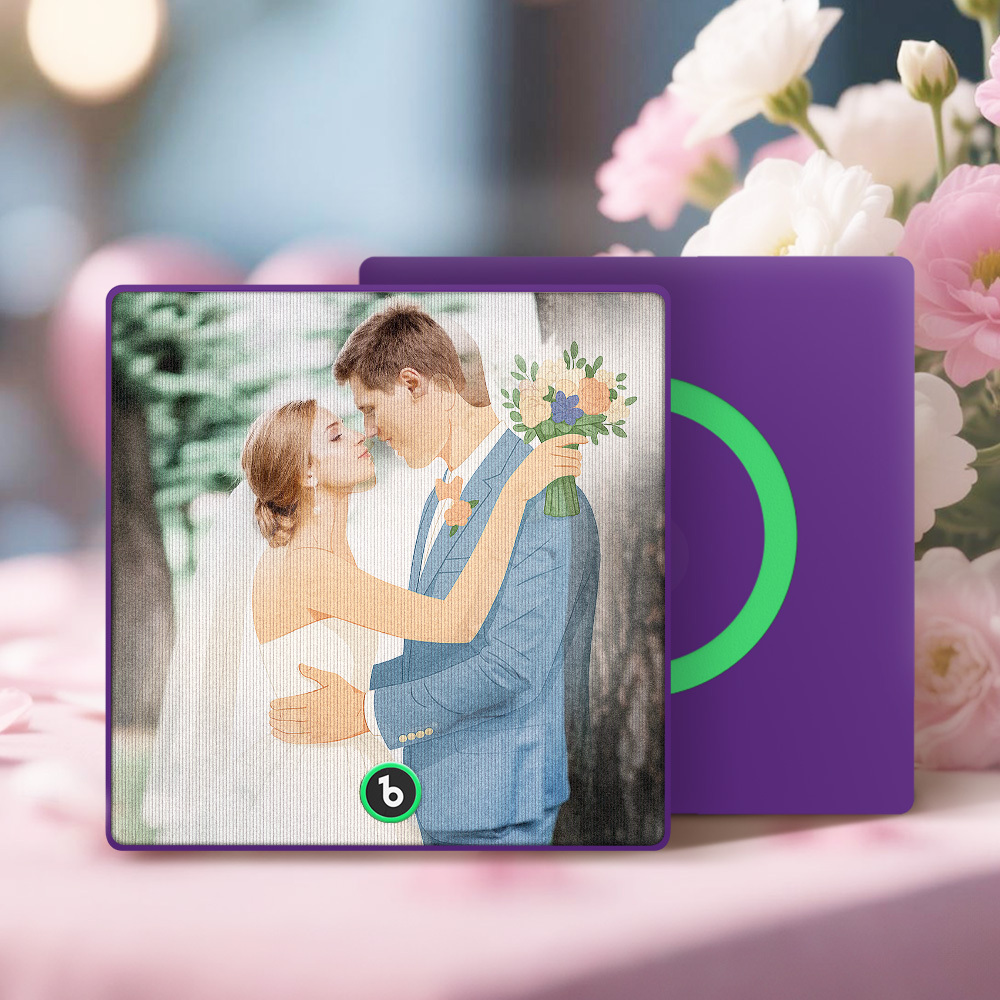 Custom Photo Portrait Lenticular Music Fridge Magnet Personalized Gift - MyPhotoSocksAu