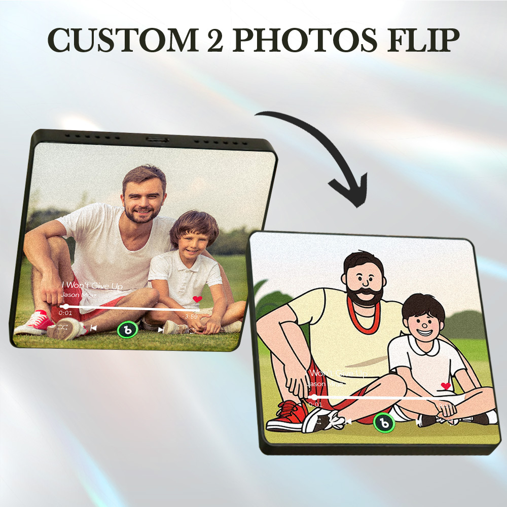 Custom Cartoon Characters Photo Lenticular Music Fridge Magnet Fun Gift - MyPhotoSocksAu