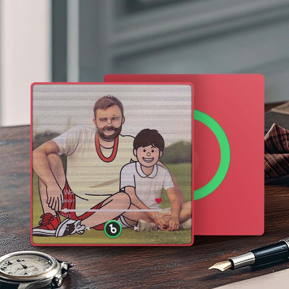 Custom Cartoon Characters Photo Lenticular Music Fridge Magnet Fun Gift - MyPhotoSocksAu