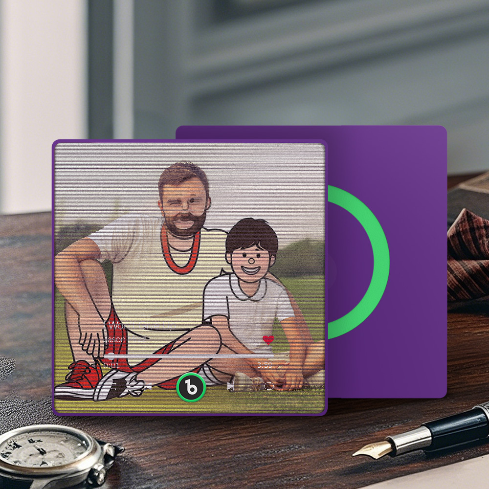 Custom Cartoon Characters Photo Lenticular Music Fridge Magnet Fun Gift - MyPhotoSocksAu