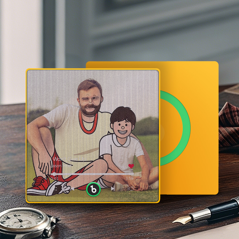 Custom Cartoon Characters Photo Lenticular Music Fridge Magnet Fun Gift - MyPhotoSocksAu