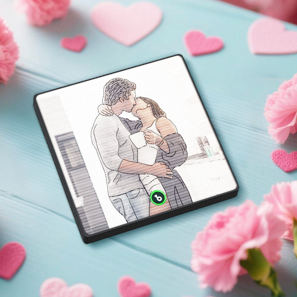 Custom Photo Music Fridge Magnet Line Drawing Photo Lenticular Gift - MyPhotoSocksAu