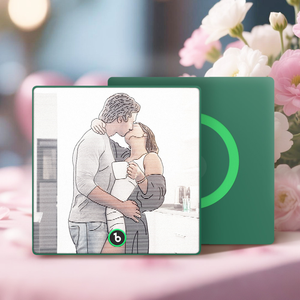 Custom Photo Music Fridge Magnet Line Drawing Photo Lenticular Gift - MyPhotoSocksAu