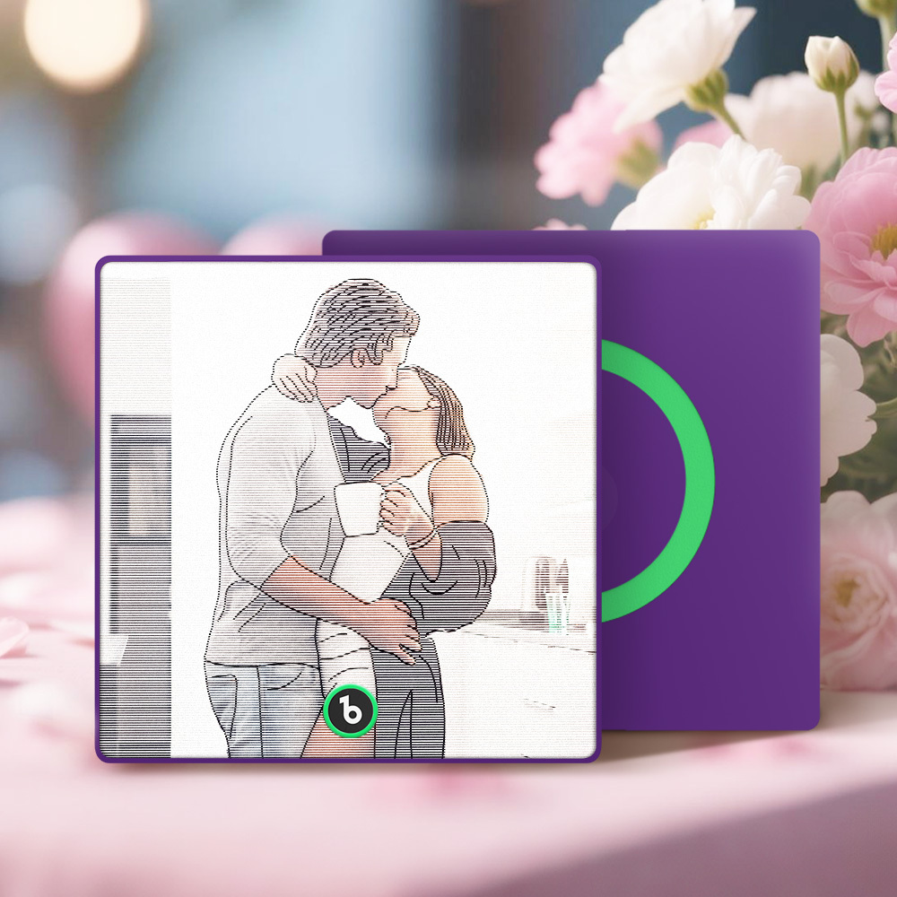 Custom Photo Music Fridge Magnet Line Drawing Photo Lenticular Gift - MyPhotoSocksAu