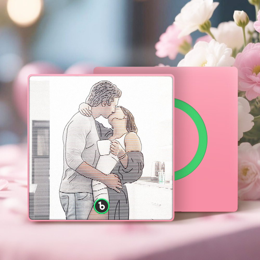 Custom Photo Music Fridge Magnet Line Drawing Photo Lenticular Gift - MyPhotoSocksAu