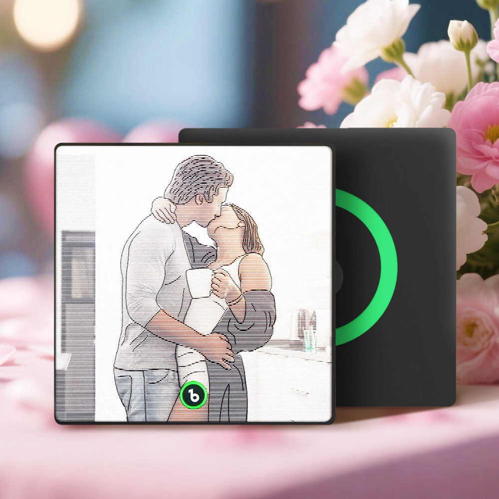 Custom Photo Music Fridge Magnet Line Drawing Photo Lenticular Gift - MyPhotoSocksAu