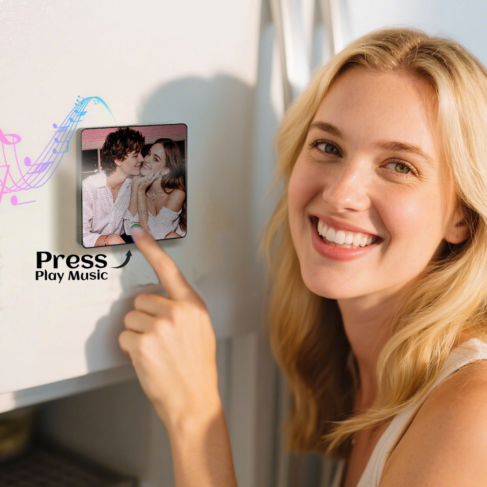 Custom Music Fridge Magnet Personalized Photo Engraved Calendar Lenticular  Gift - MyPhotoSocksAu