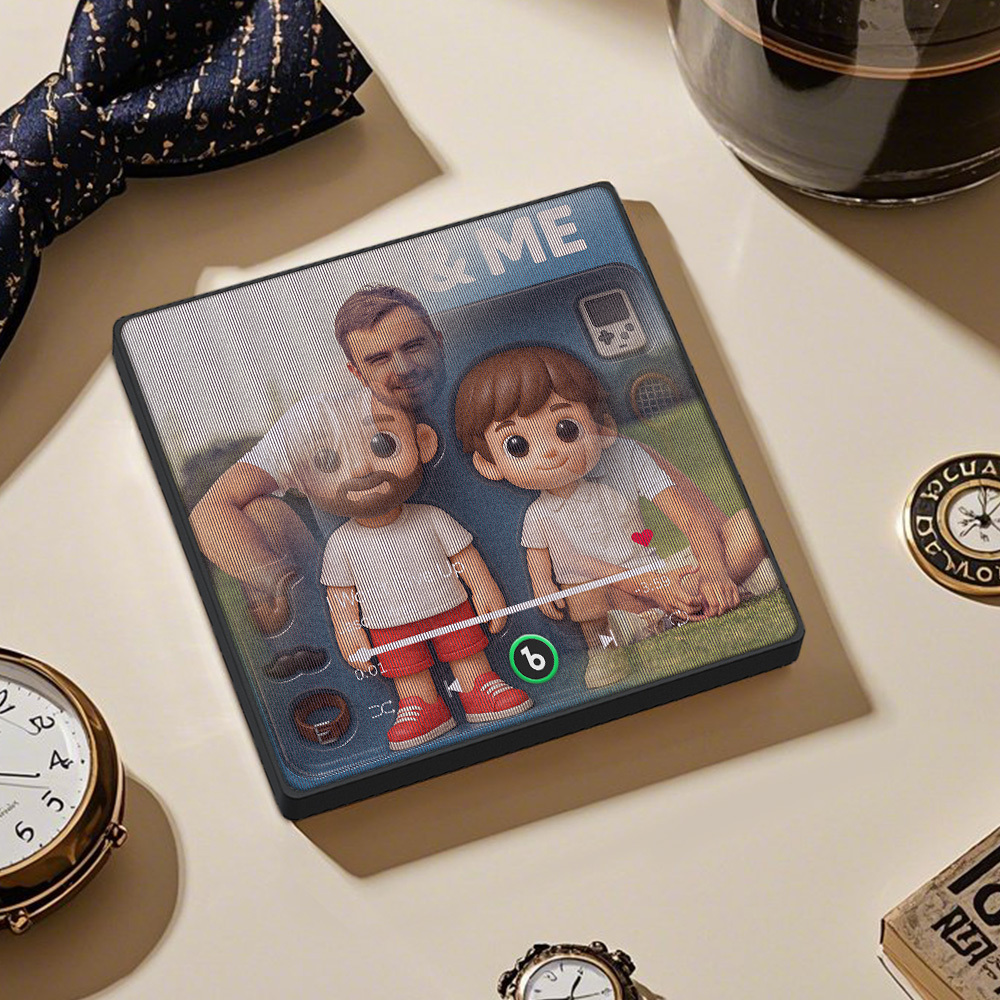 Custom Music Fridge Magnet Cartoon Photo Lenticular Gift - MyPhotoSocksAu