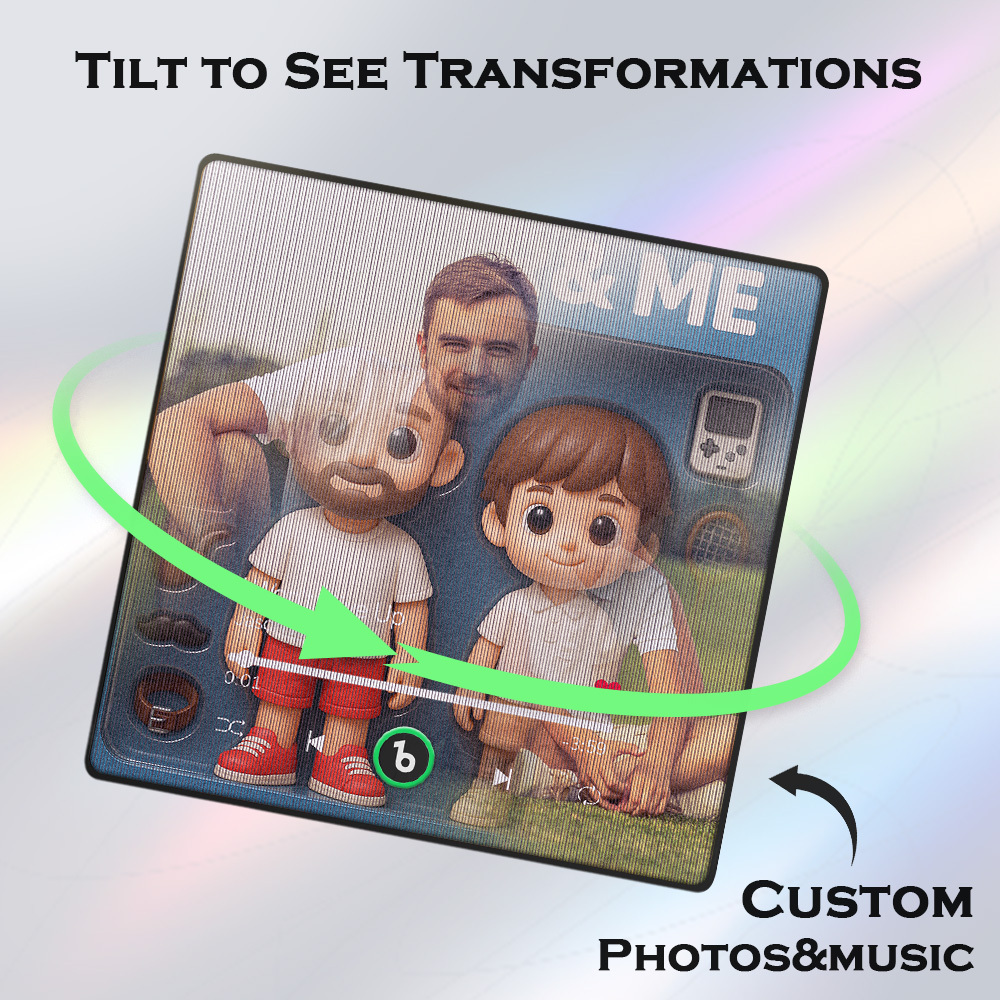 Custom Music Fridge Magnet Cartoon Photo Lenticular Gift - MyPhotoSocksAu