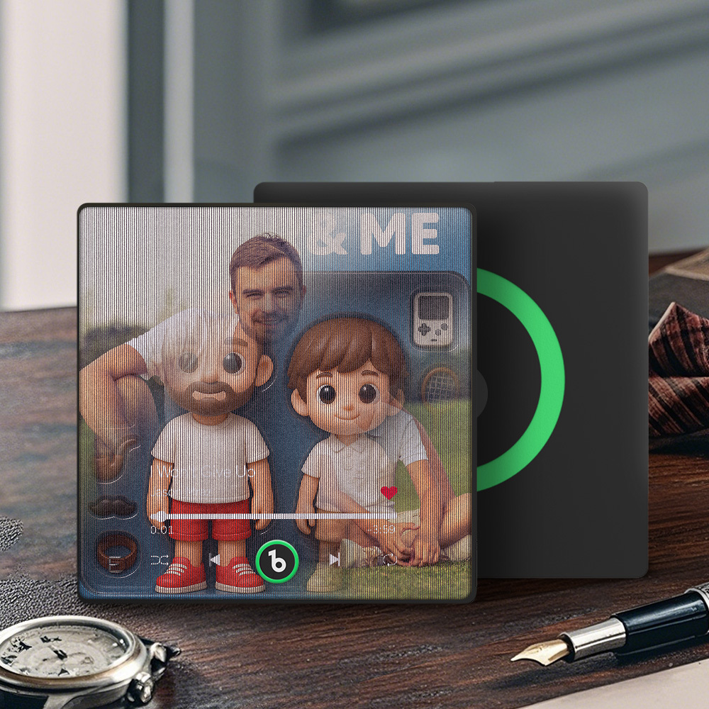 Custom Music Fridge Magnet Cartoon Photo Lenticular Gift - MyPhotoSocksAu