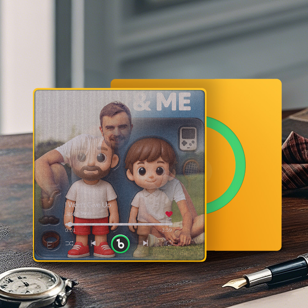 Custom Music Fridge Magnet Cartoon Photo Lenticular Gift - MyPhotoSocksAu
