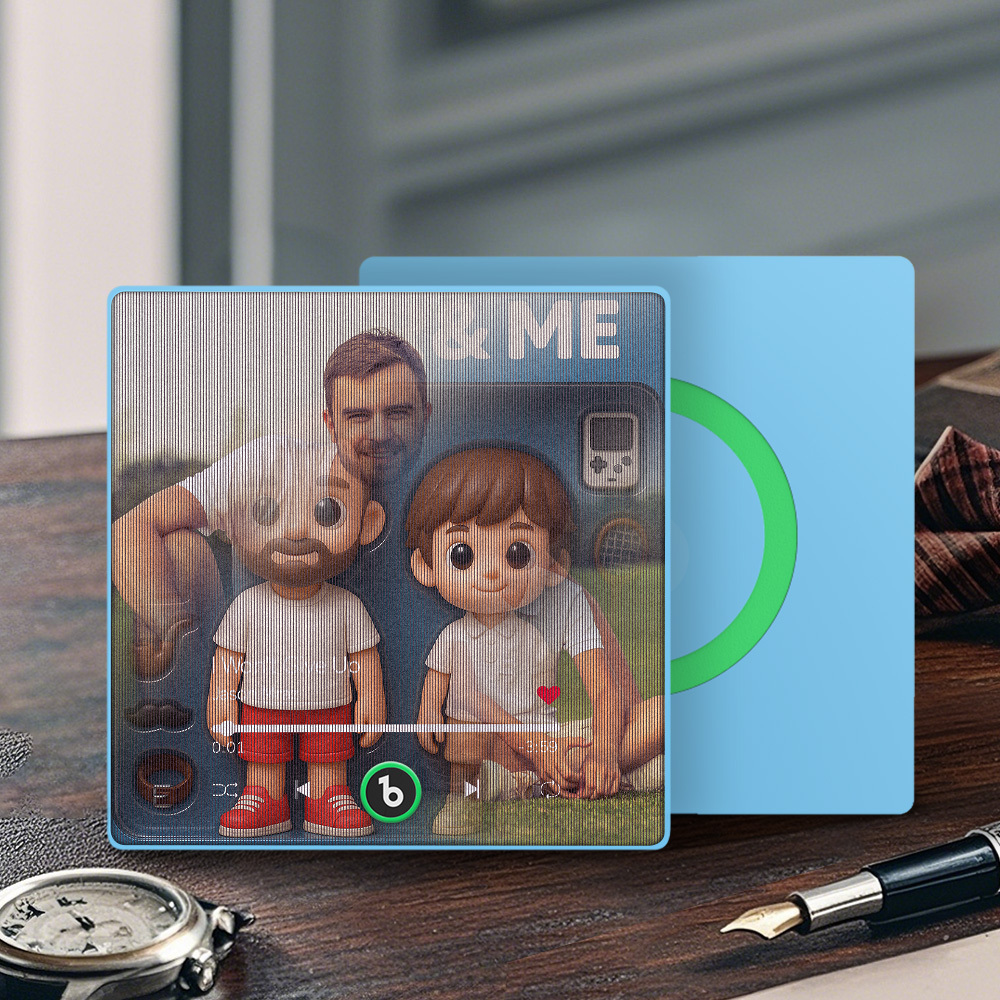 Custom Music Fridge Magnet Cartoon Photo Lenticular Gift - MyPhotoSocksAu