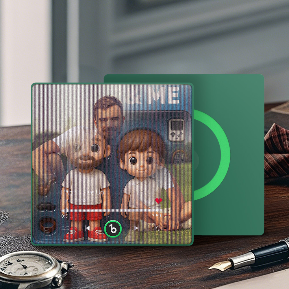 Custom Music Fridge Magnet Cartoon Photo Lenticular Gift - MyPhotoSocksAu