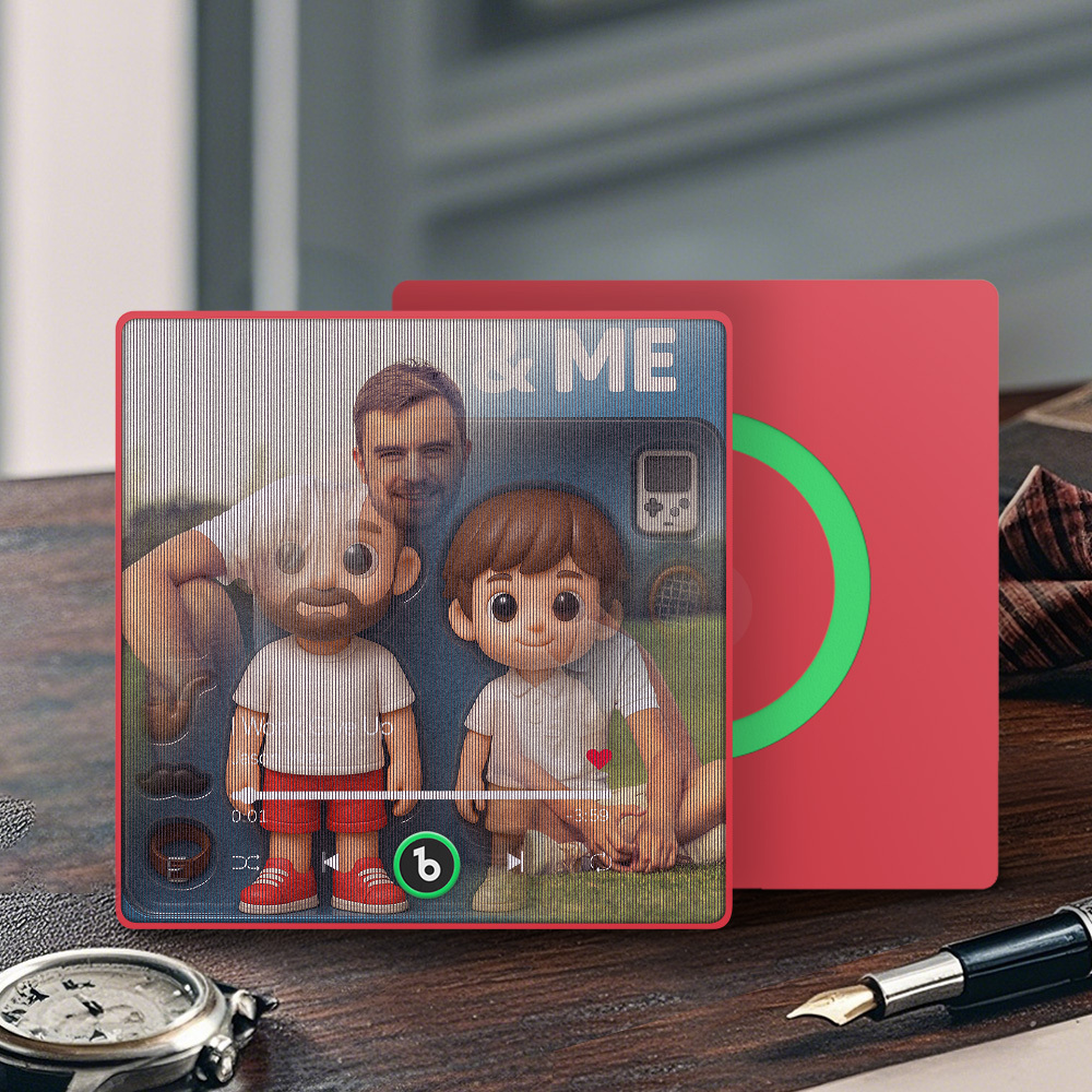Custom Music Fridge Magnet Cartoon Photo Lenticular Gift - MyPhotoSocksAu