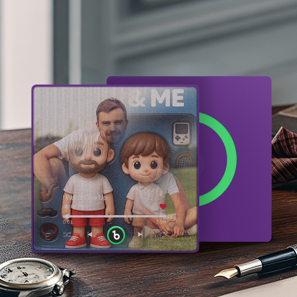Custom Music Fridge Magnet Cartoon Photo Lenticular Gift - MyPhotoSocksAu